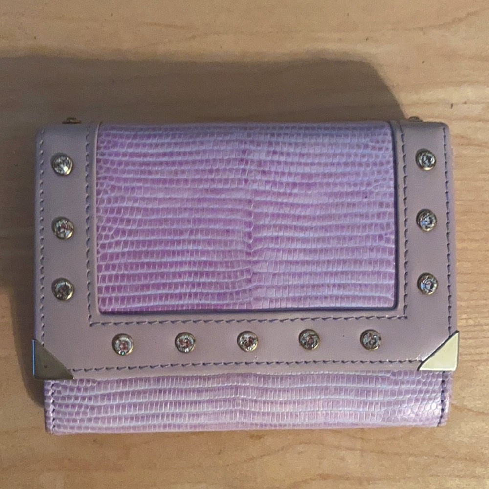 Swarovski purple wallet